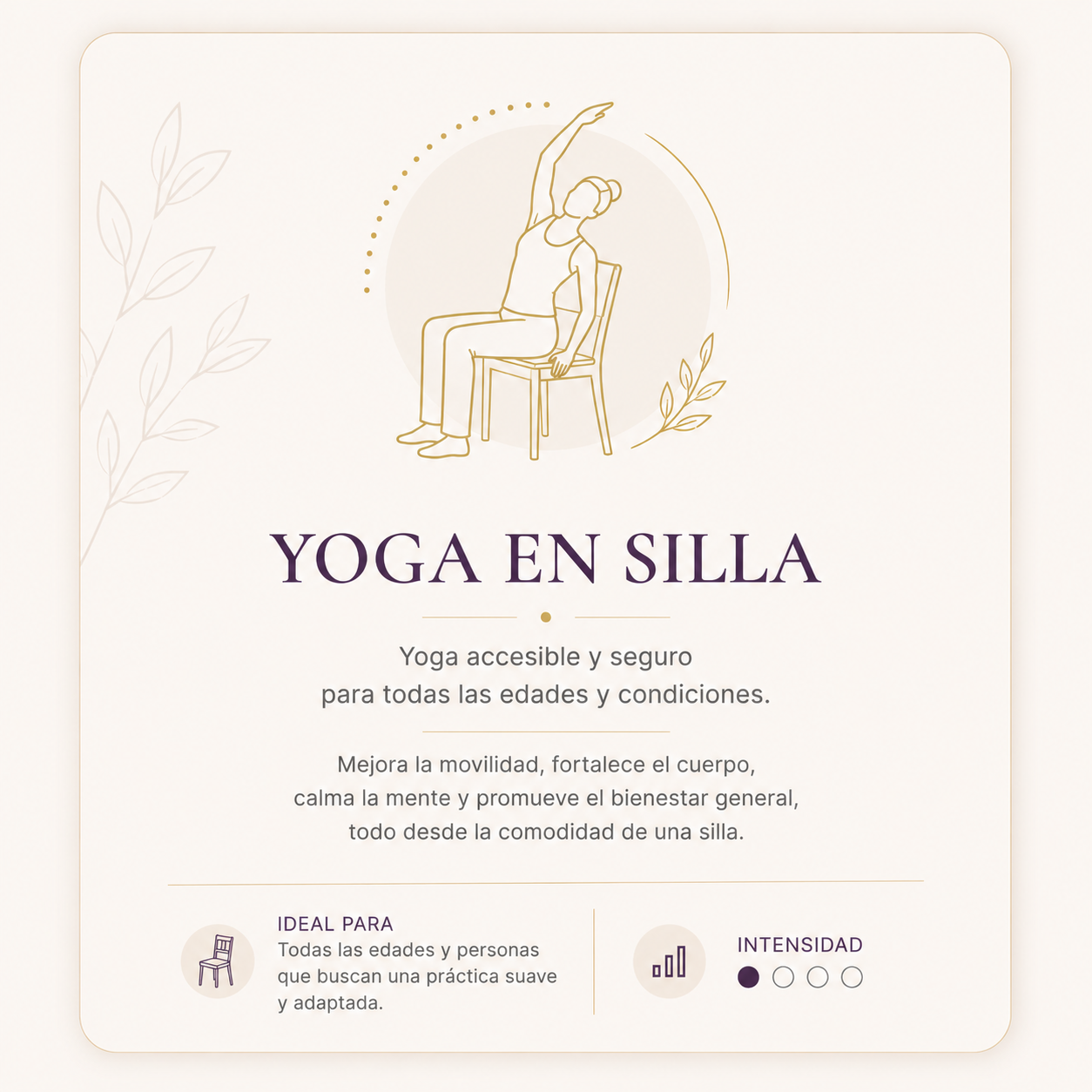 Yoga en Silla